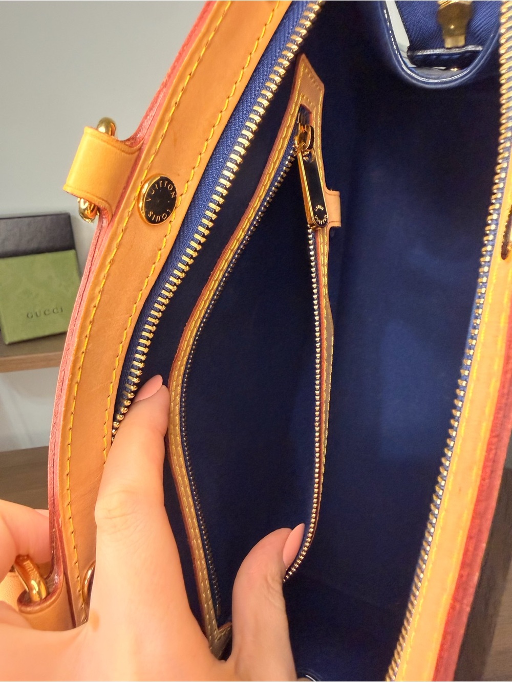 Authentic Louis Vuitton Navy Vernis Brea - Picture 12 of 15